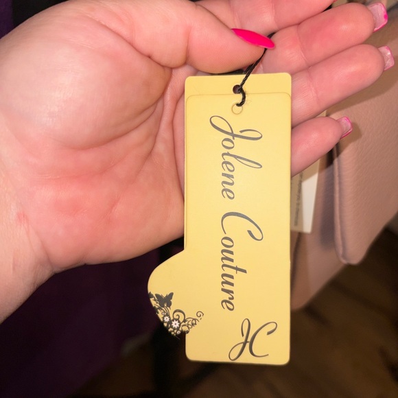 Blush Pink Crossbody Bag Gold Logo  Flap NWT Boutique Style - Picture 8 of 8